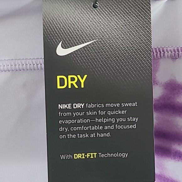 NWT Nike Girls' Trophy Dri-FIT Bike Shorts - Size Large, Purple Tie-Dye - Picture 3 of 6